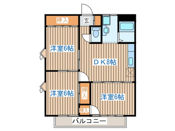 サンハイツヤマキの物件間取画像